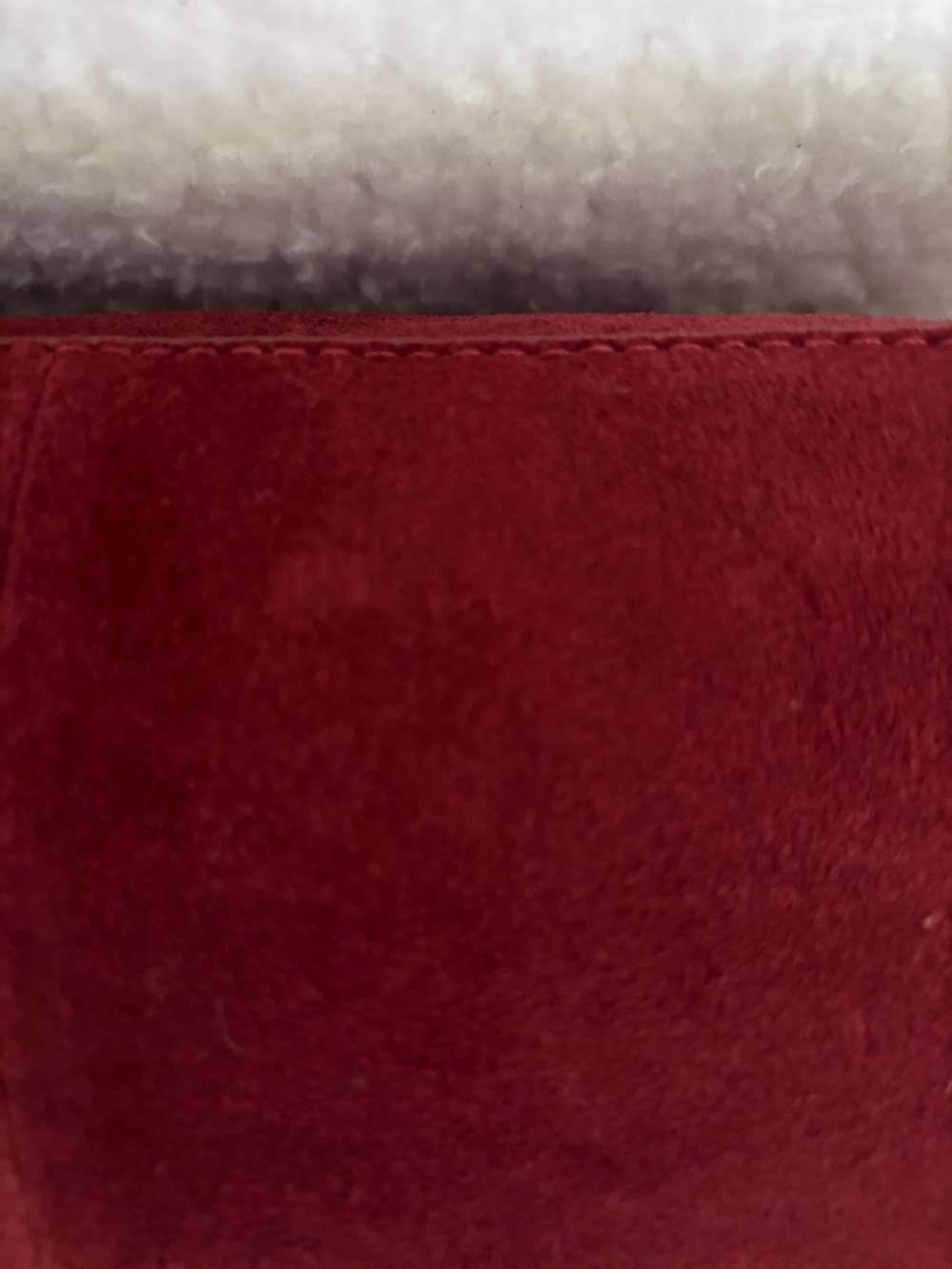 Classic Burgundy Suede Shoulder/Crossbody Bag - Stylish Everyday Carry - Picture 11 of 11